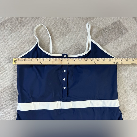 Boden Savina Henley Swimsuit French Navy (Size 16-18) - Picture 9 of 11